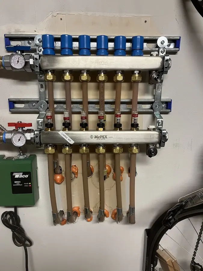 Plumber performing Gas Line Installation at a residential property in Cinnaminson